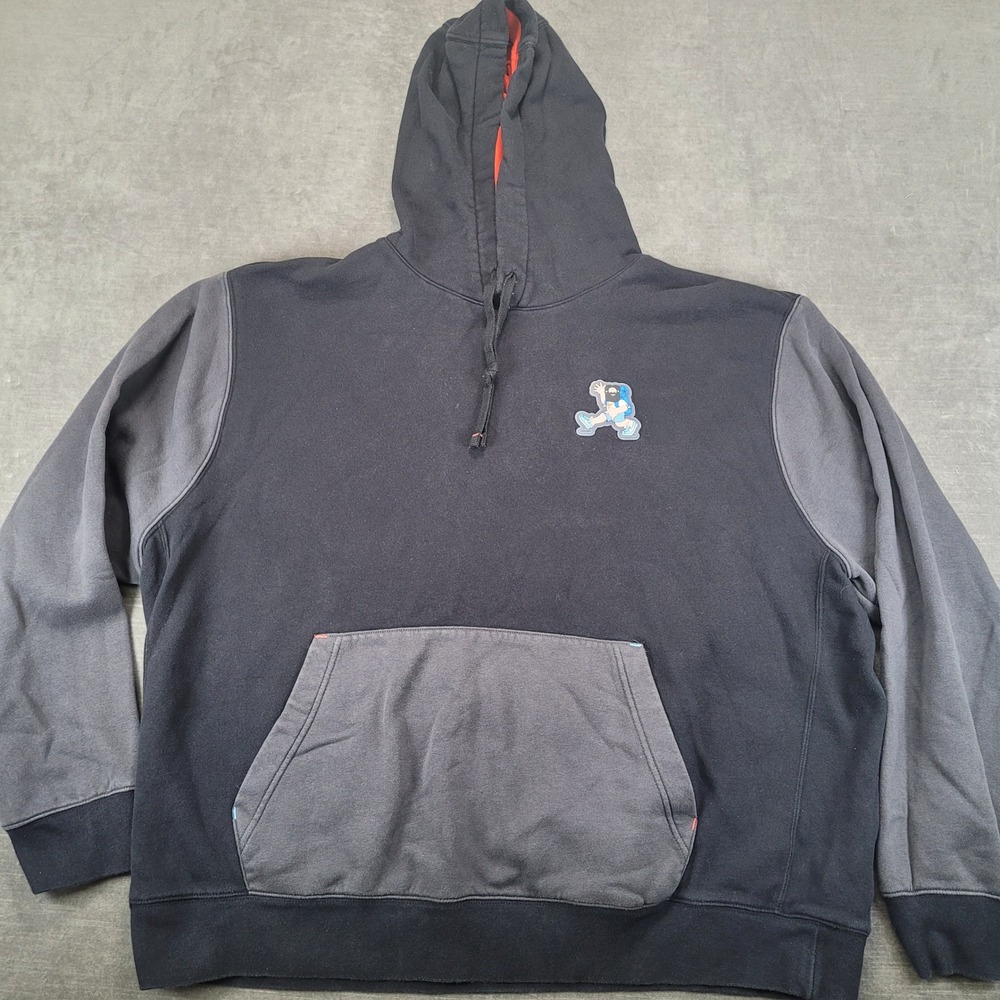 Nike Sportswear Club Black Hoodie XXL Hiker Hiking Cartoon Graphic Print‎
